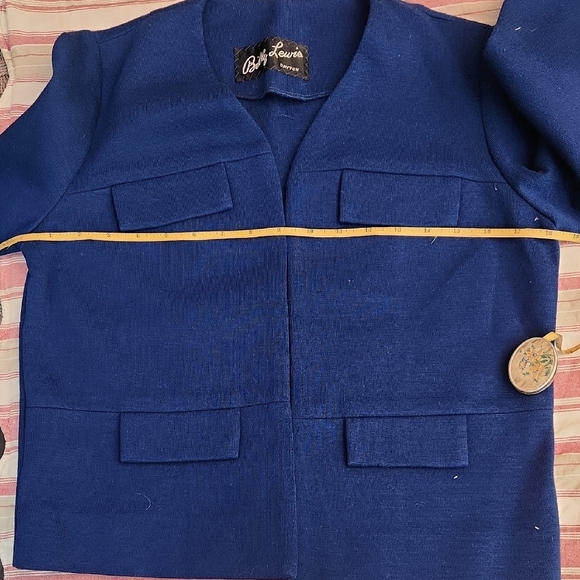 Vintage Women's Blue Blazer Knits By CAMELON - Picture 10 of 14